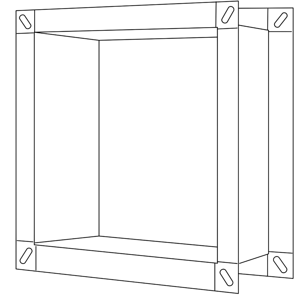 Rechteckkanal (Standard) technische Zeichnung