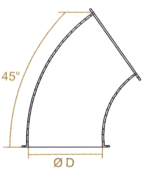 Rohrbogen 45° (Gepresst)